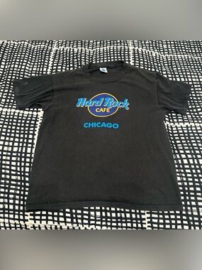 VTG Hard Rock Cafe T Shirt Mens XL Black Chicago 80s 90s USA Single Stitch